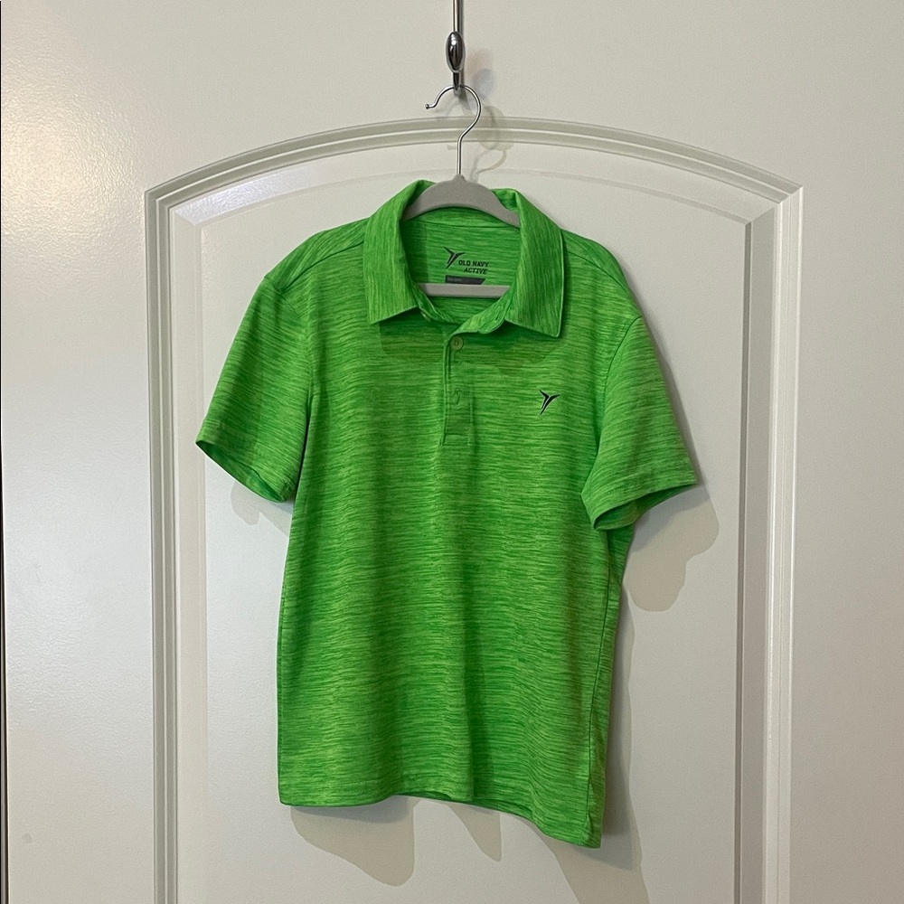 YOUTH Old Navy Active Bright Green Go-Dry Athletic Top
